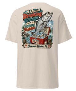 Quaint Drinking Village Summer Haven Fish Unisex classic tee - Image 7