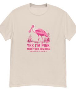 Yes I'm Pink Spoonbill Unisex classic tee - Image 5
