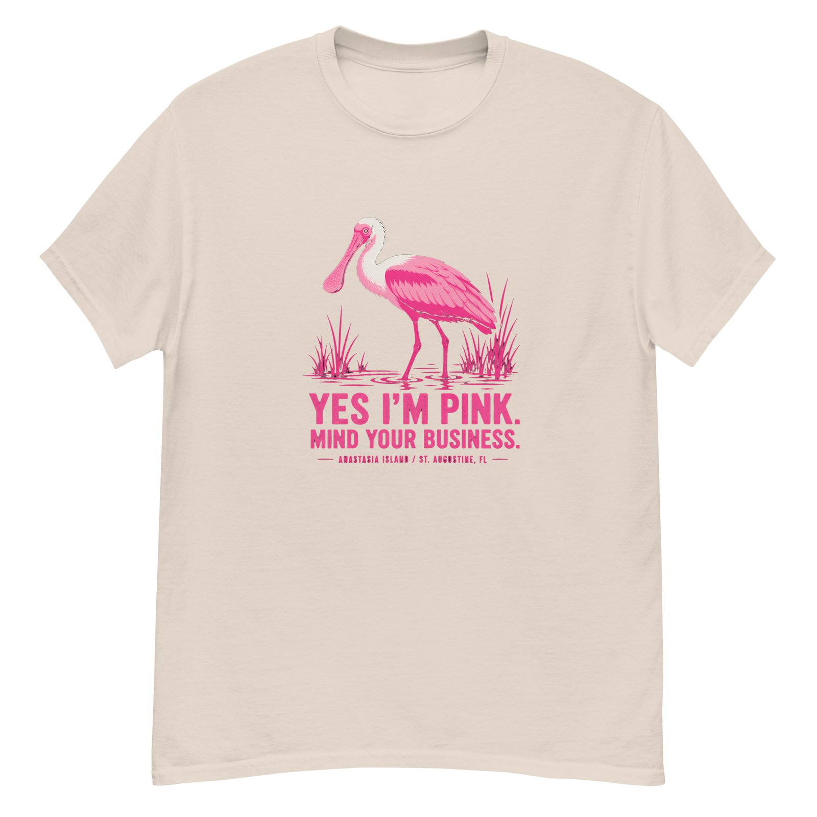 Yes I'm Pink Spoonbill Unisex classic tee - Image 5