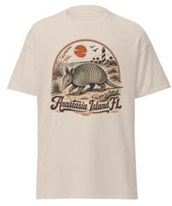 Alternative view of Armadillo Anastasia Island FL Unisex classic tee
