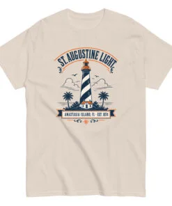 Alternative view of St. Augustine Light Anastasia Island Unisex classic tee
