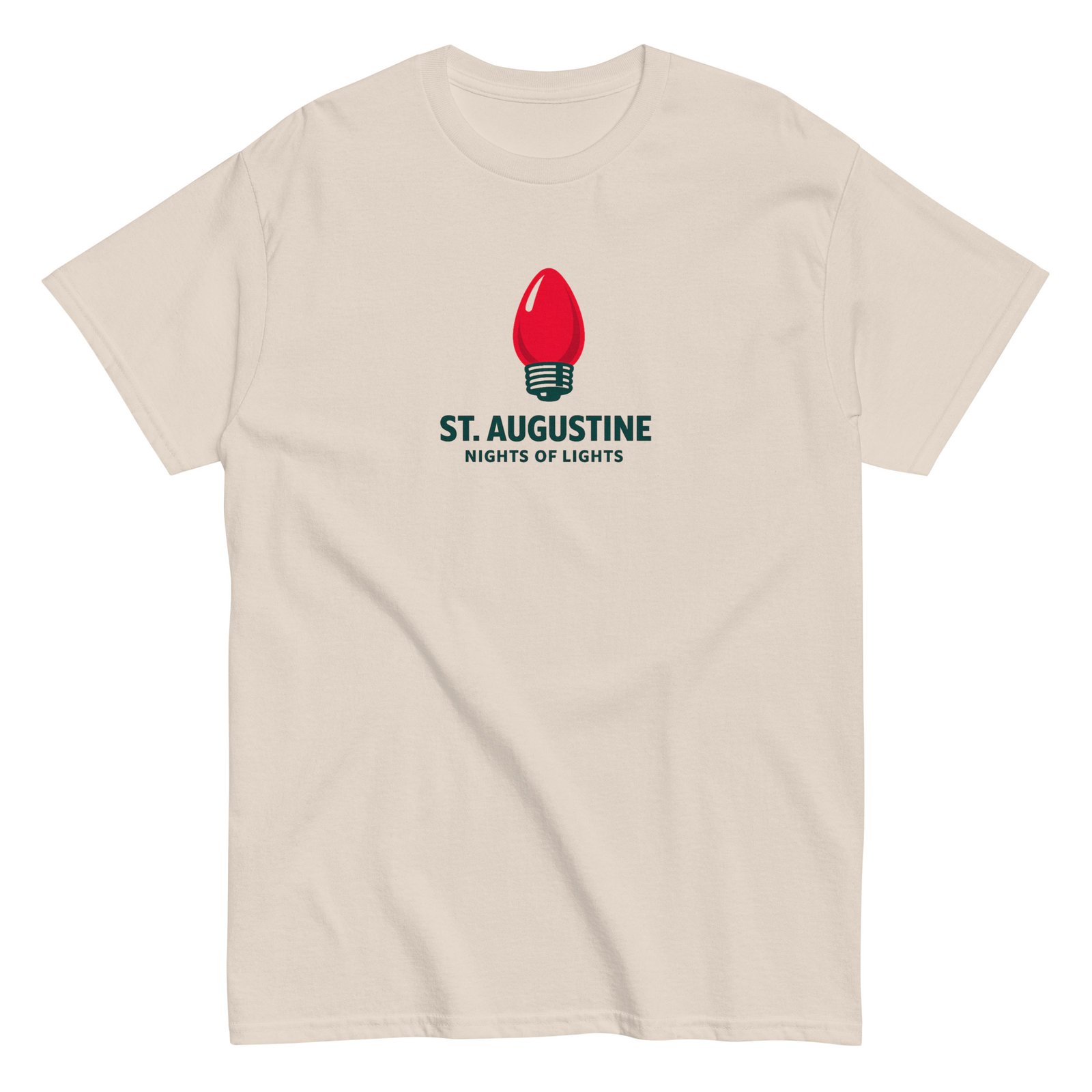 St. Augustine Nights of Lights Red Bulb Unisex classic tee - Image 11