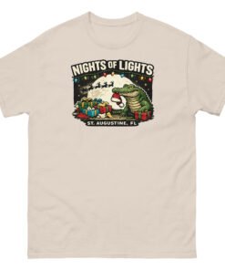 Alligator Eating Santa Nights of Lights Unisex classic tee - Image 6