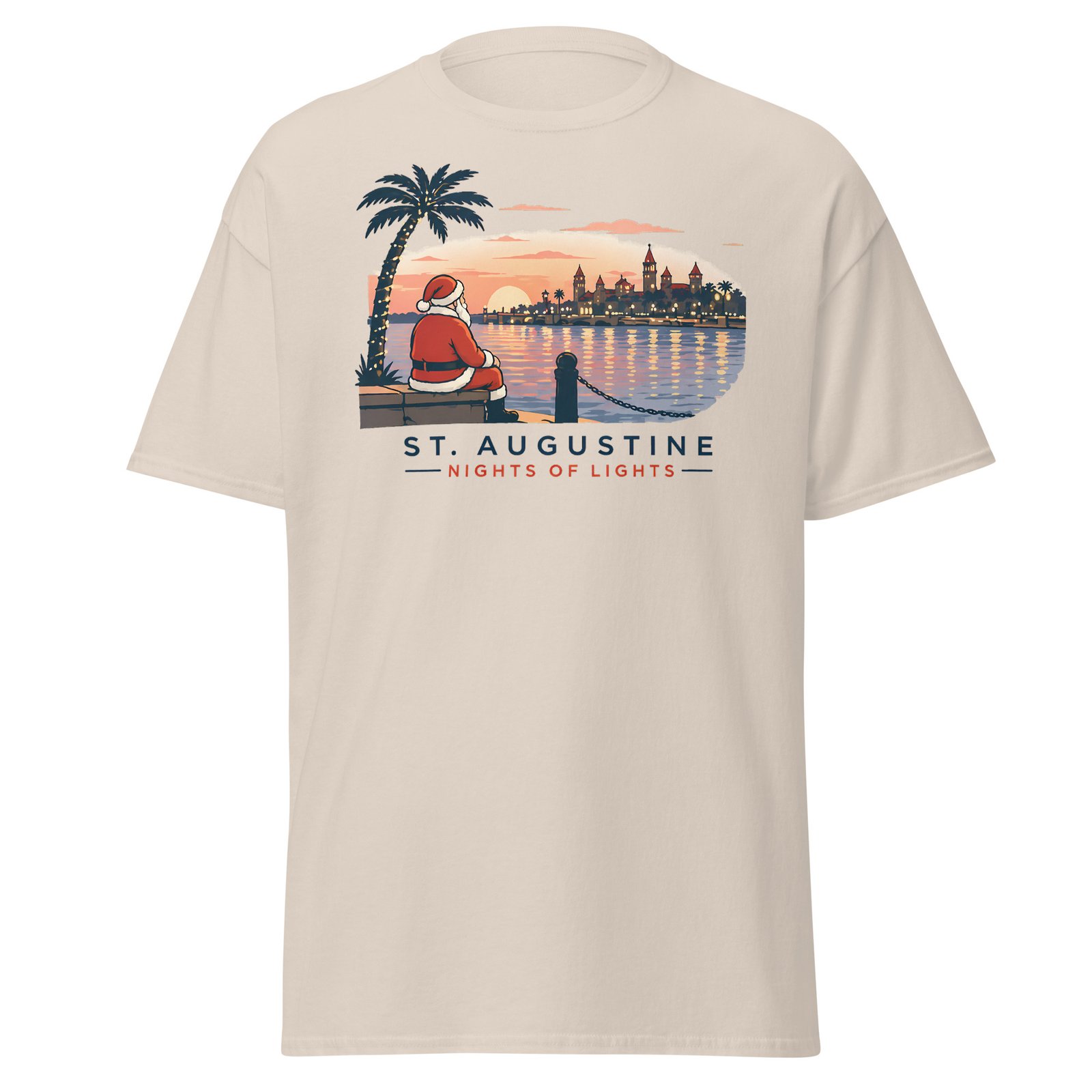 Nights of Lights Santa Bayfront Unisex classic tee - Image 2