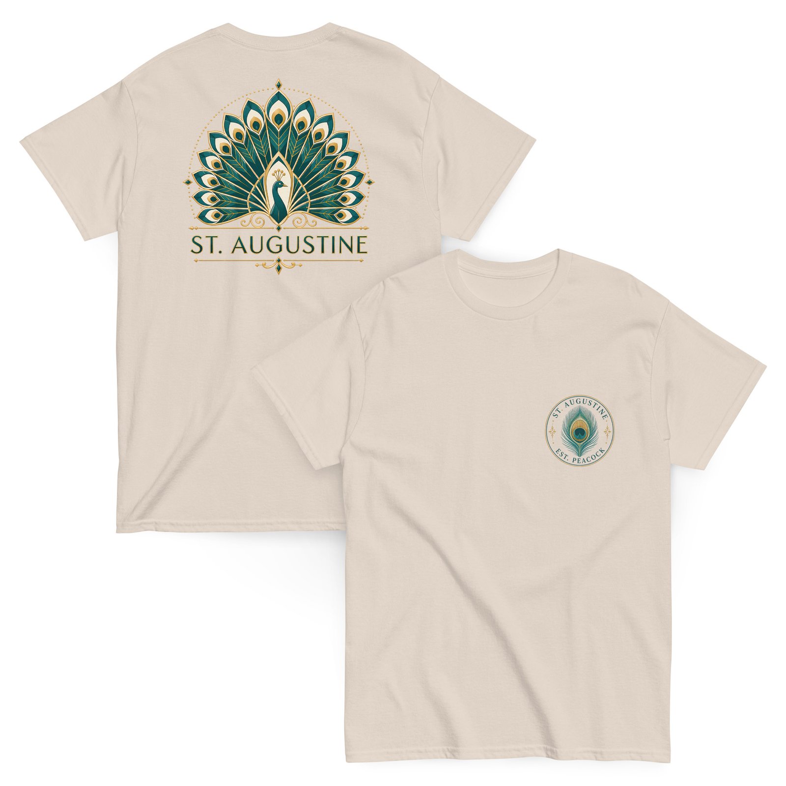 St. Augustine Est. Peacock Unisex classic tee - Image 7