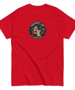 Alternative view of Naughty List Badge Unisex classic tee