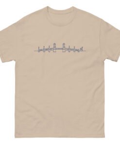 Alternative view of Bridge of Lions Lineart Unisex tee