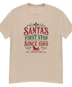 Alternative view of Santa's First Stop St. Augustine Unisex classic tee