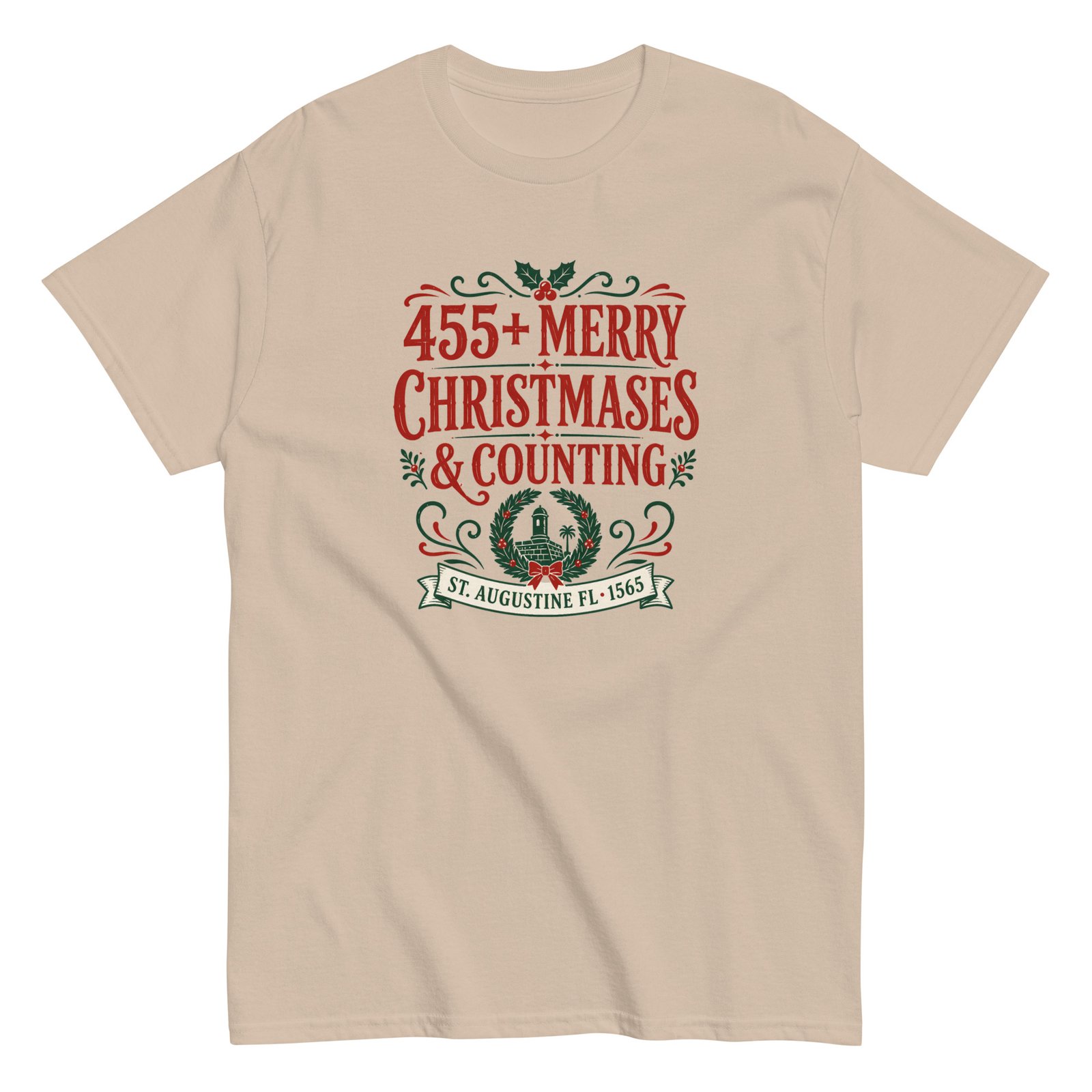 455+ Merry Christmases St. Augustine Unisex classic tee - Image 9