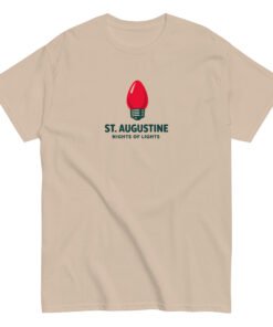 St. Augustine Nights of Lights Red Bulb Unisex classic tee - Image 7