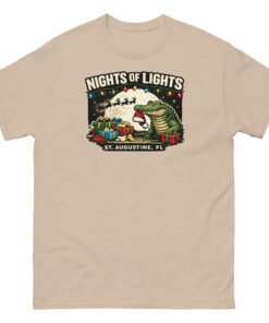Alligator Eating Santa Nights of Lights Unisex classic tee - Image 3
