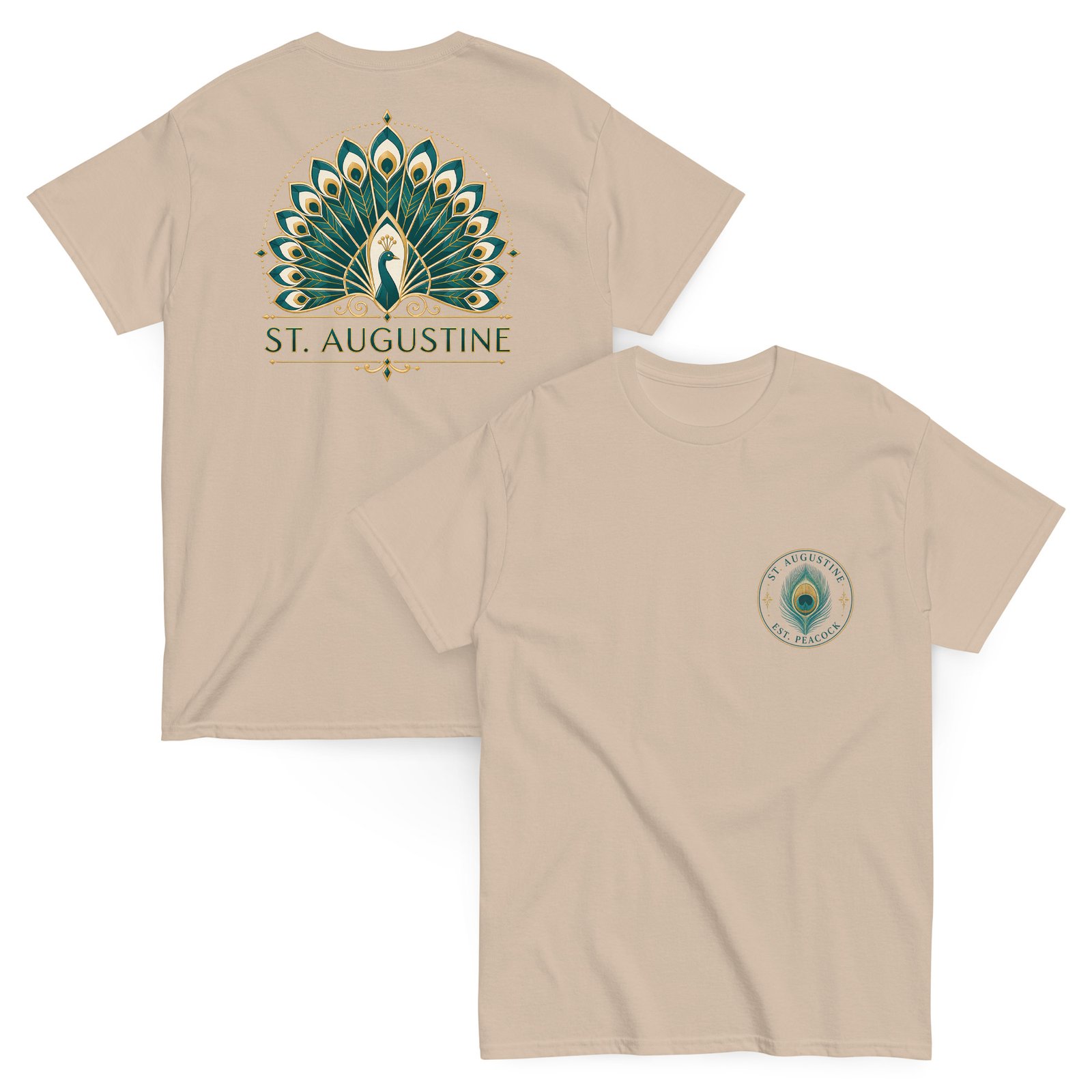 St. Augustine Est. Peacock Unisex classic tee - Image 6