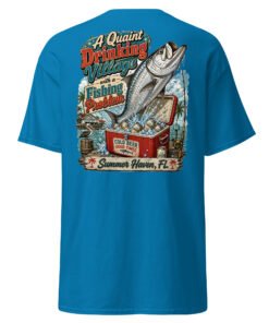 Quaint Drinking Village Summer Haven Fish Unisex classic tee - Image 4
