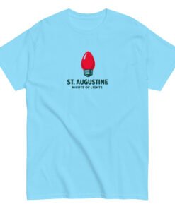 St. Augustine Nights of Lights Red Bulb Unisex classic tee - Image 10