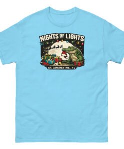 Alligator Eating Santa Nights of Lights Unisex classic tee - Image 5