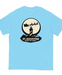Lighthouse Santa Flying Unisex classic tee - Image 5