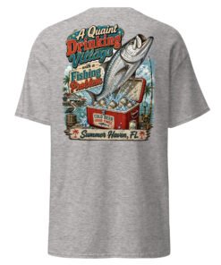 Quaint Drinking Village Summer Haven Fish Unisex classic tee - Image 6
