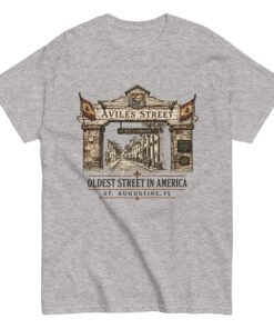 Aviles Street Oldest in America Unisex T-Shirt - Image 3
