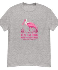 Yes I'm Pink Spoonbill Unisex classic tee - Image 3