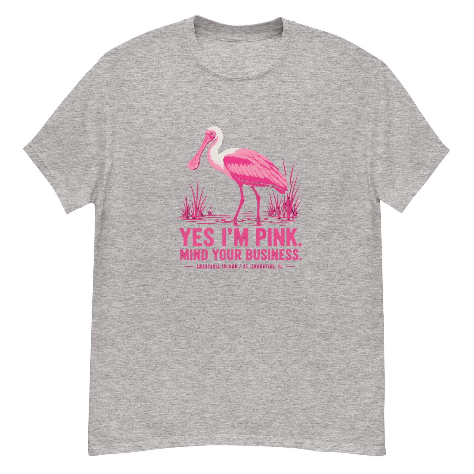 Yes I'm Pink Spoonbill Unisex classic tee - Image 3