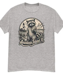 Alternative view of Raccoon Anastasia Island Unisex classic tee