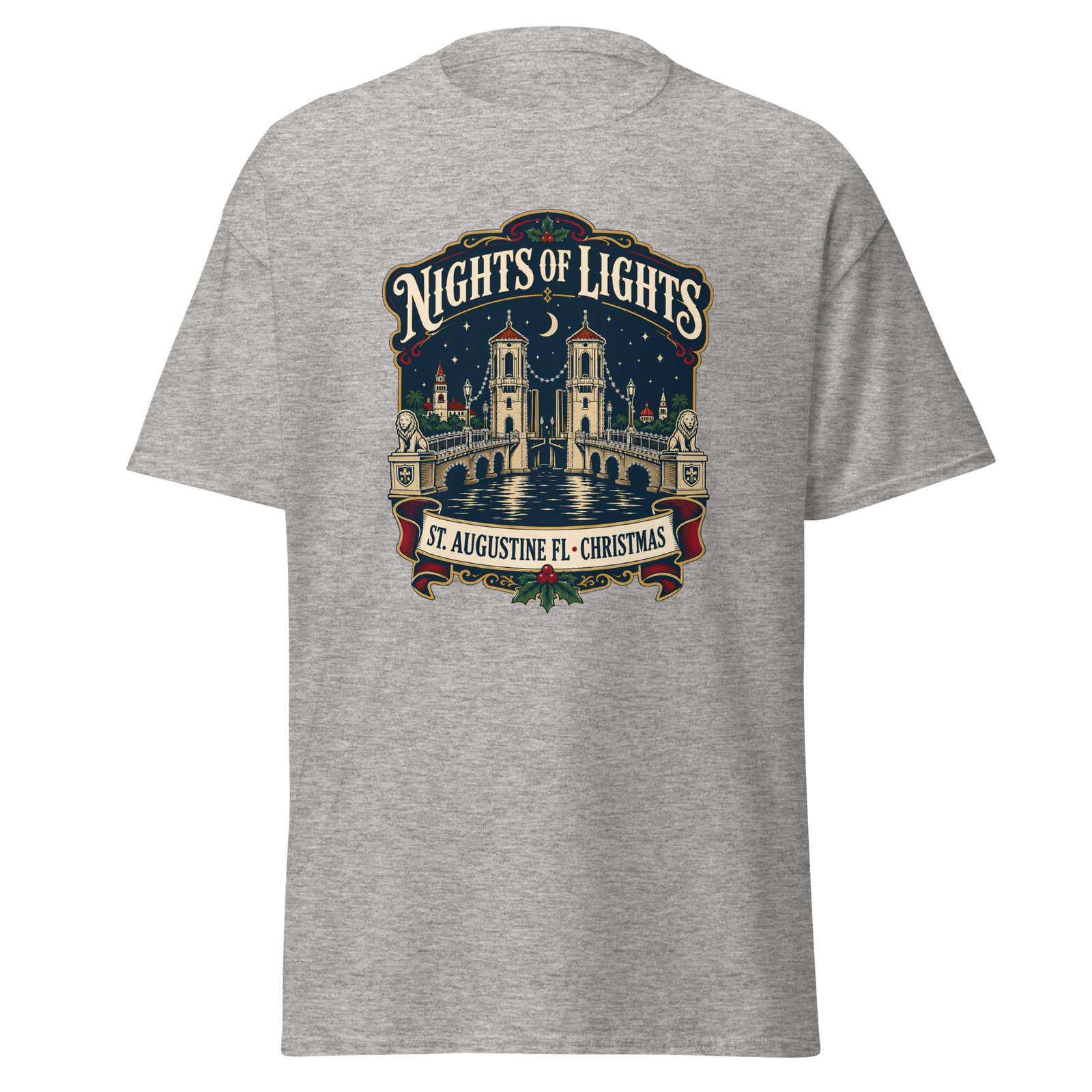 Nights of Lights St. Augustine Christmas Unisex classic tee - Image 3