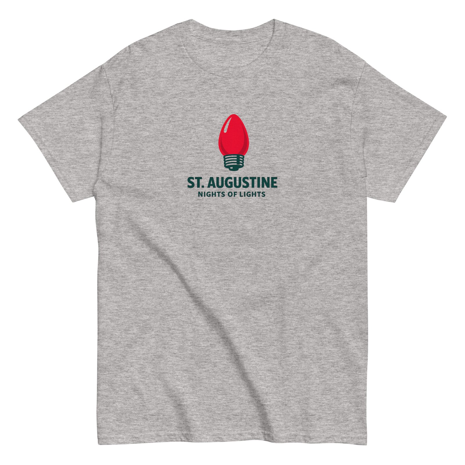 St. Augustine Nights of Lights Red Bulb Unisex classic tee - Image 6
