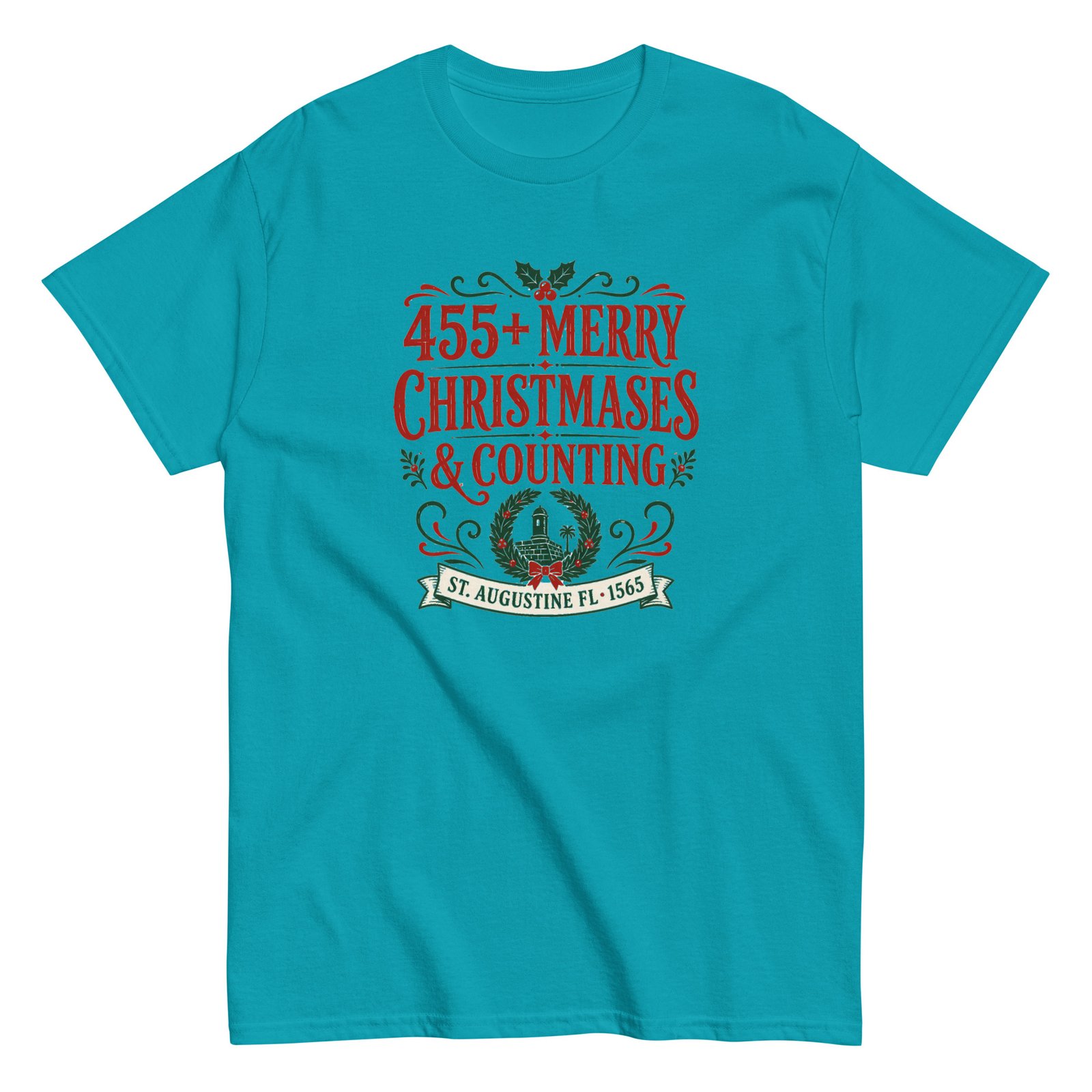 455+ Merry Christmases St. Augustine Unisex classic tee - Image 7