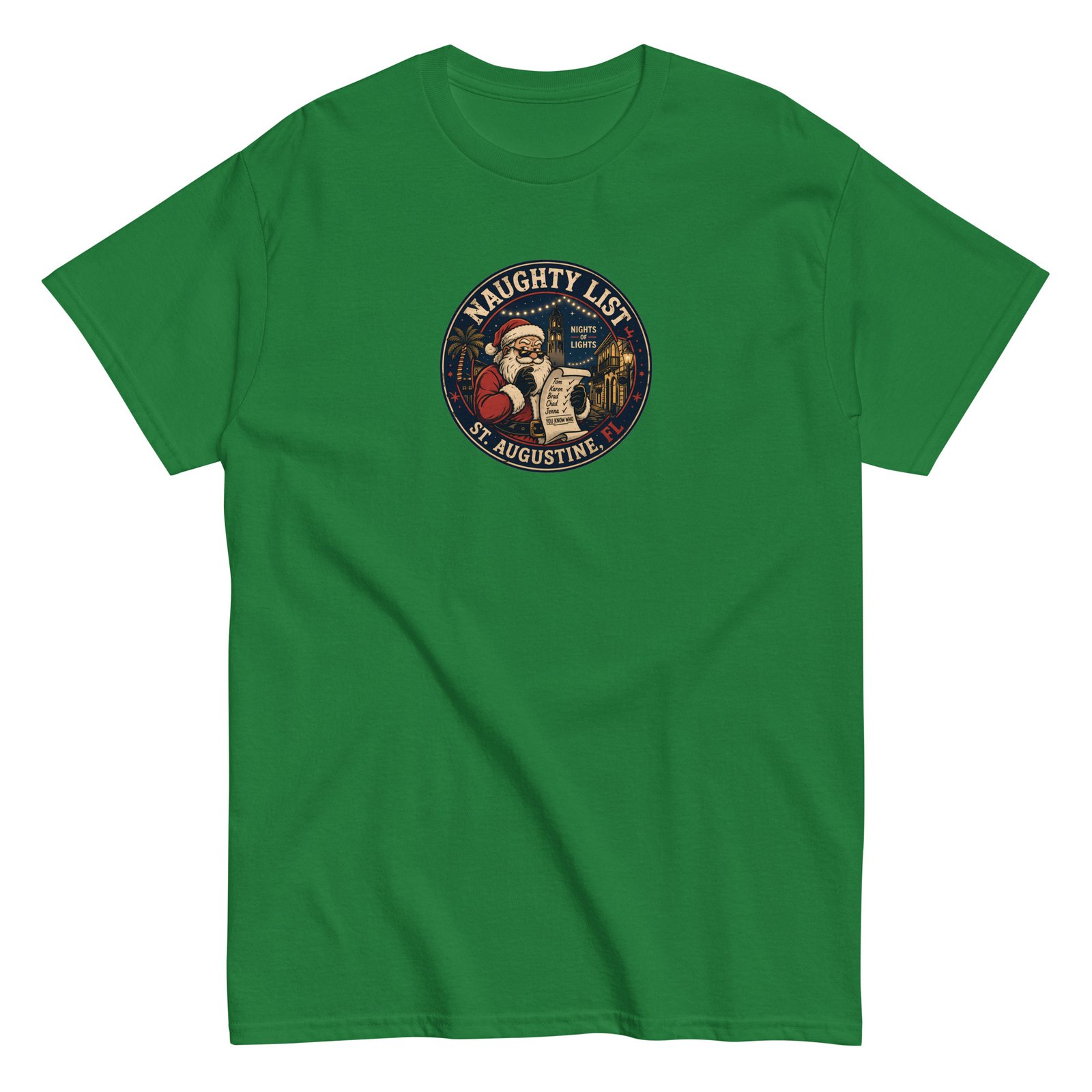 Naughty List Badge Unisex classic tee - Image 3