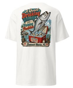 Quaint Drinking Village Summer Haven Fish Unisex classic tee - Image 8