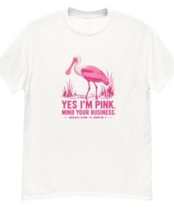 Yes I'm Pink Spoonbill Unisex classic tee - Image 10