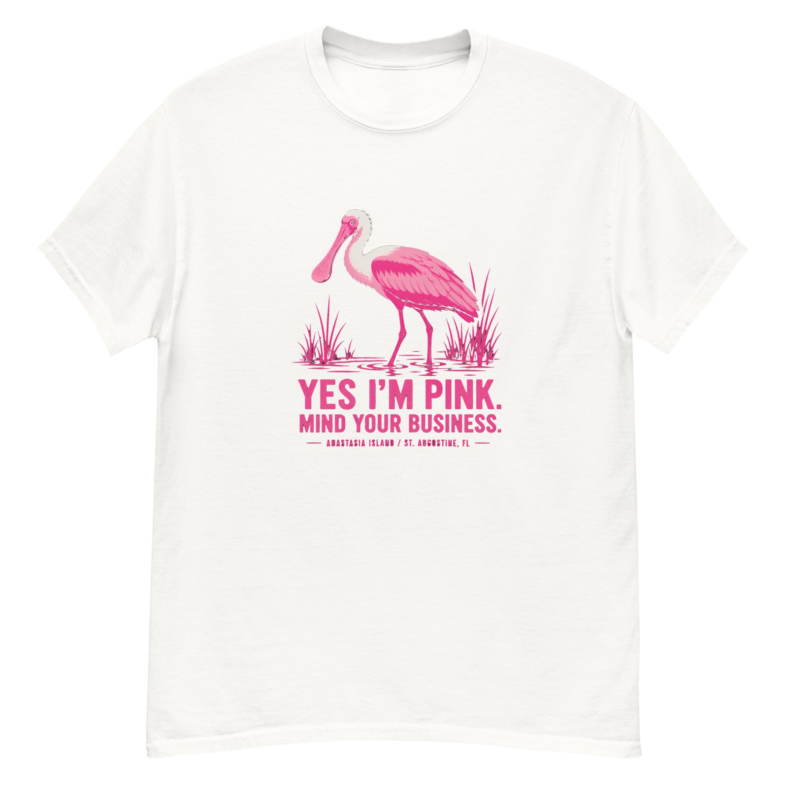 Yes I'm Pink Spoonbill Unisex classic tee - Image 10