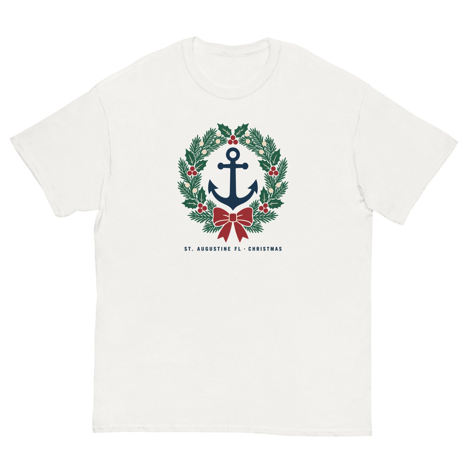St. Augustine Wreath Anchor Christman Unisex classic tee