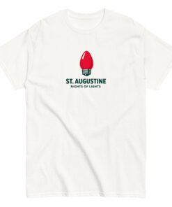 St. Augustine Nights of Lights Red Bulb Unisex classic tee - Image 16
