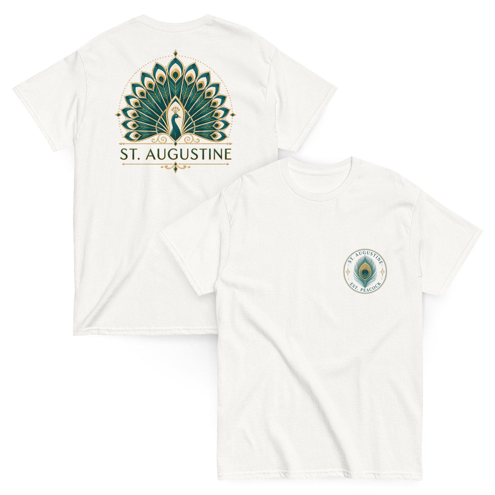 St. Augustine Est. Peacock Unisex classic tee - Image 9