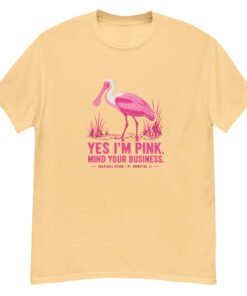 Yes I'm Pink Spoonbill Unisex classic tee - Image 6