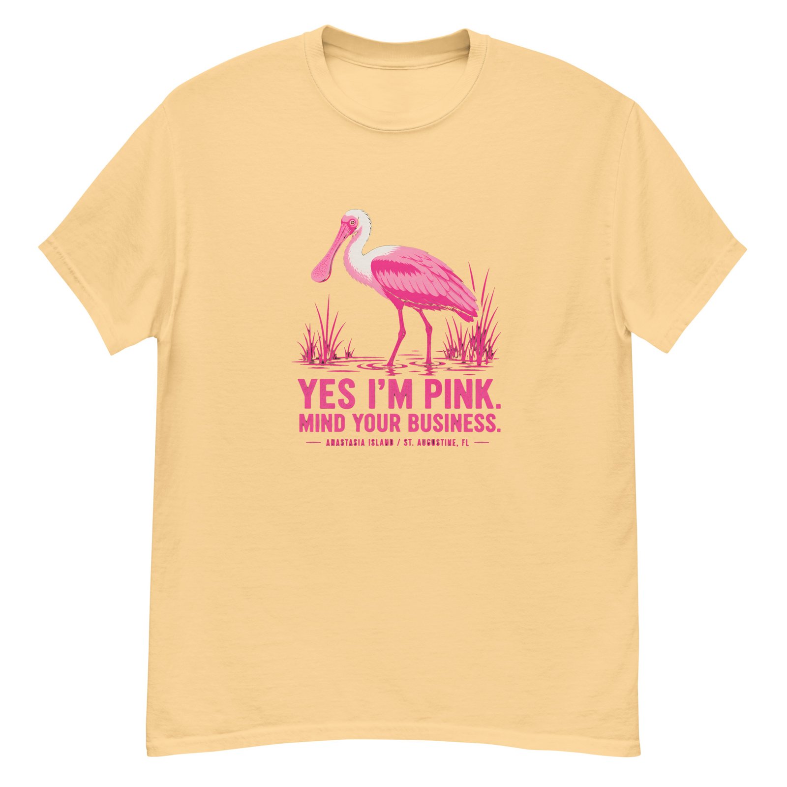 Yes I'm Pink Spoonbill Unisex classic tee - Image 6