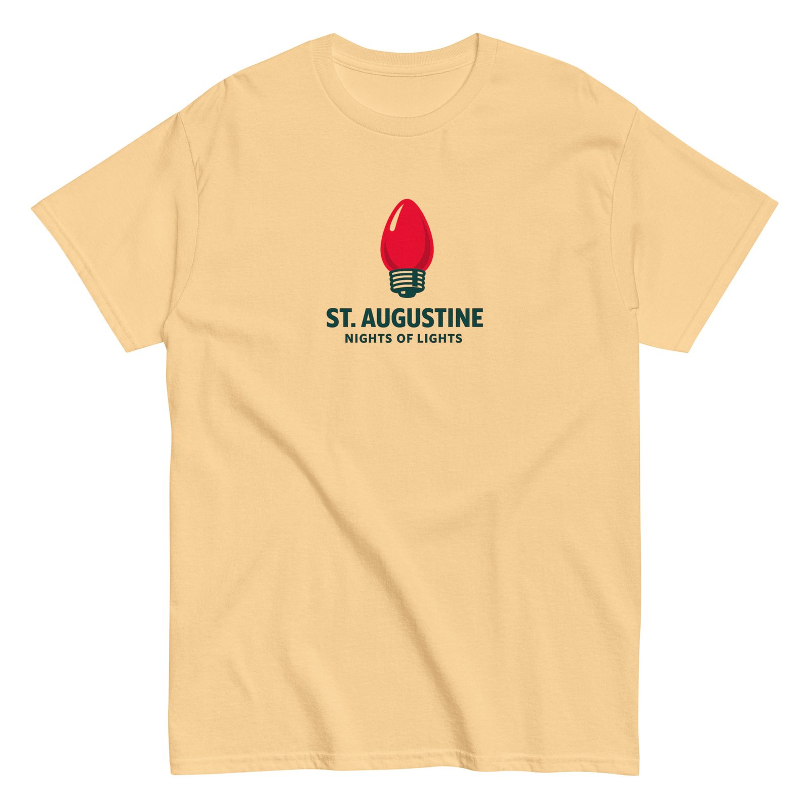 St. Augustine Nights of Lights Red Bulb Unisex classic tee - Image 12
