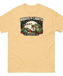Alligator Eating Santa Nights of Lights Unisex classic tee - Image 7