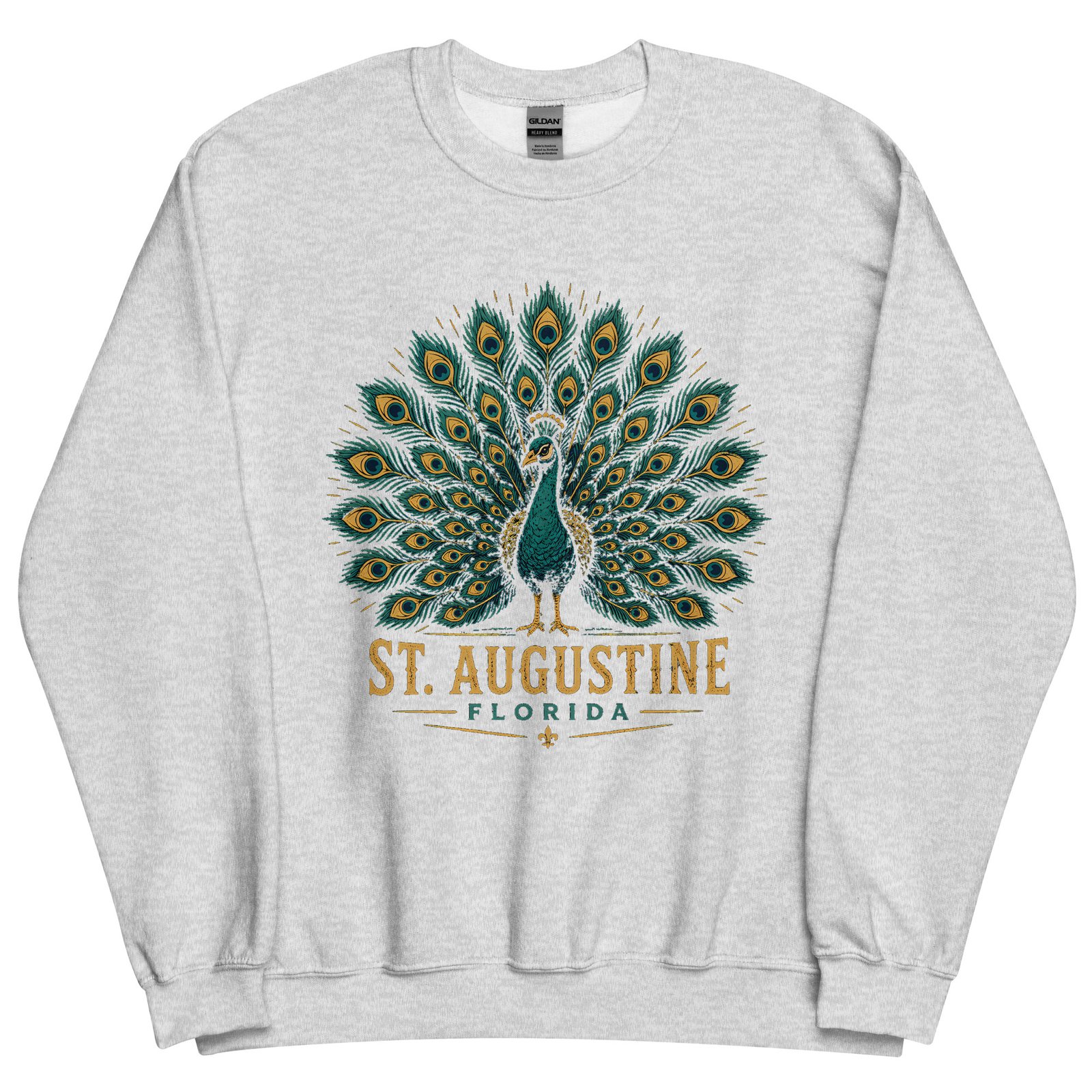 St. Augustine Peacock Unisex Sweatshirt - Image 4