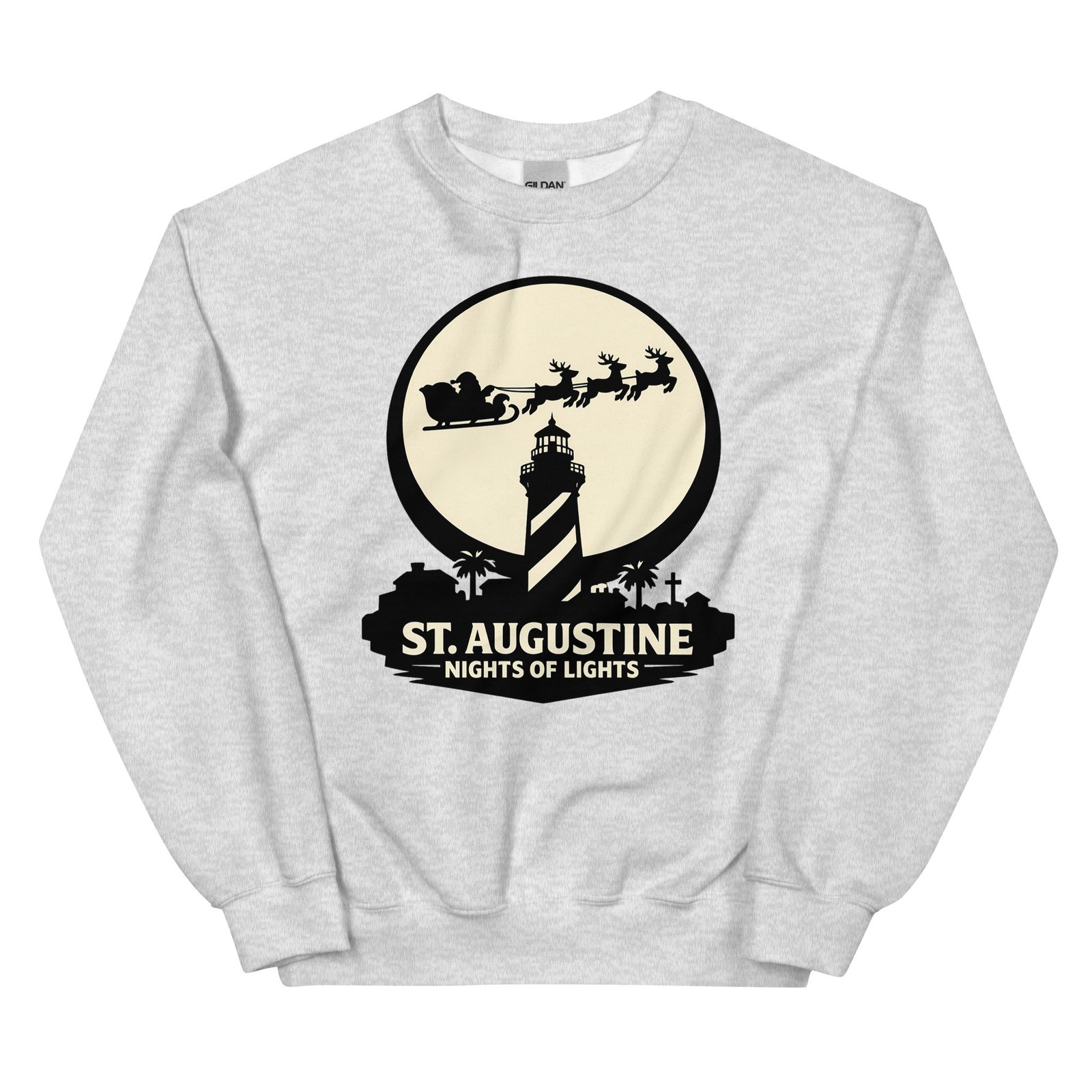 Lighthouse Santa Flying Unisex Sweatshirt - Image 23