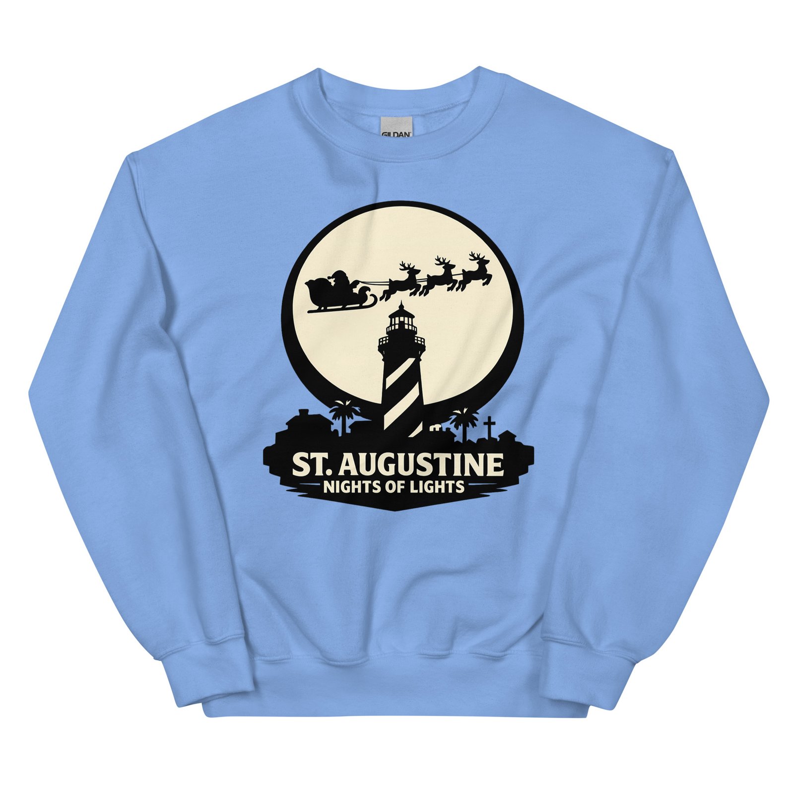 Lighthouse Santa Flying Unisex Sweatshirt - Image 17