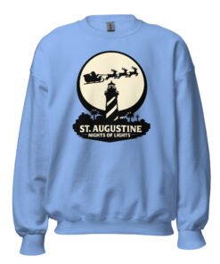 Lighthouse Santa Flying Unisex Sweatshirt - Image 5