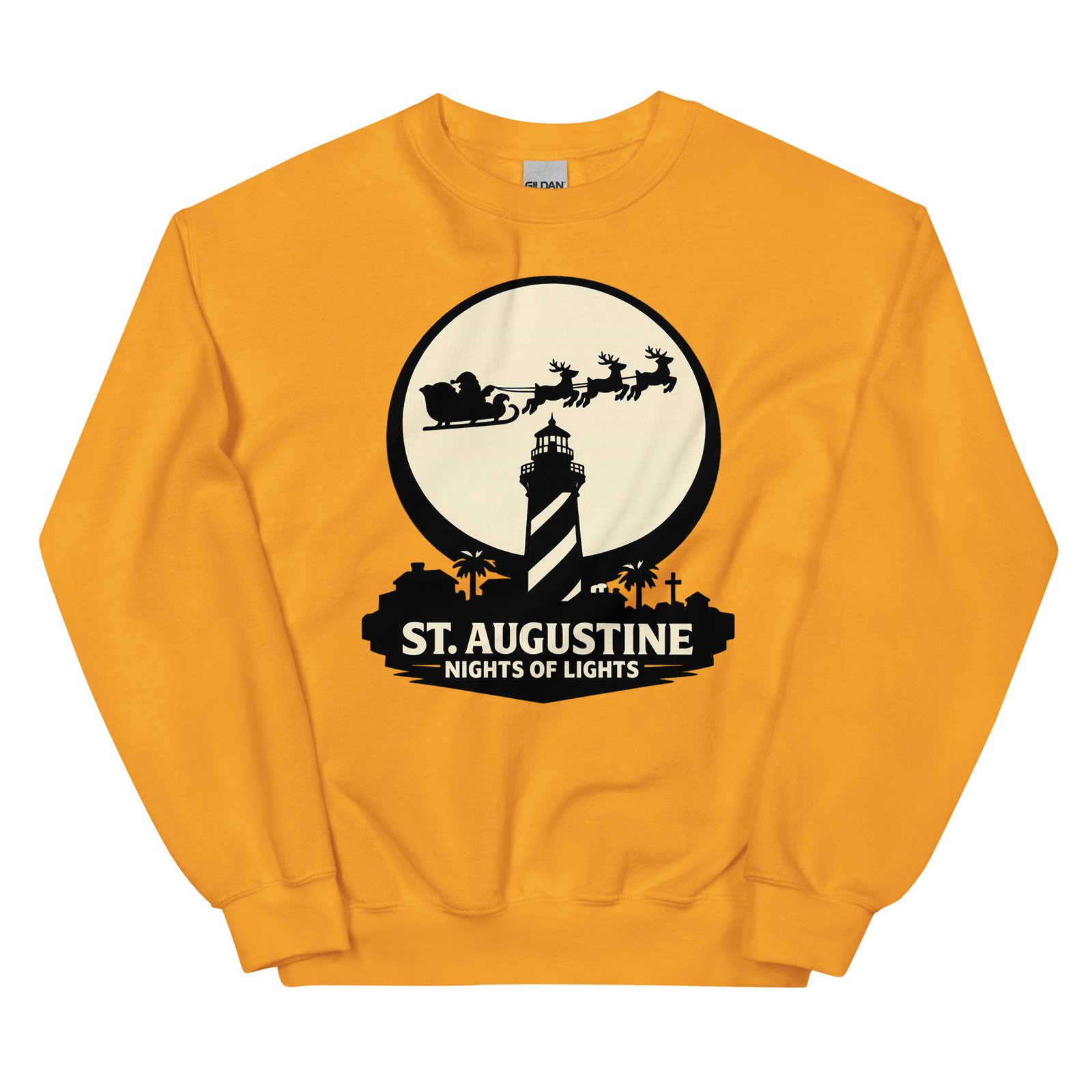 Lighthouse Santa Flying Unisex Sweatshirt - Image 18