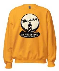 Lighthouse Santa Flying Unisex Sweatshirt - Image 6