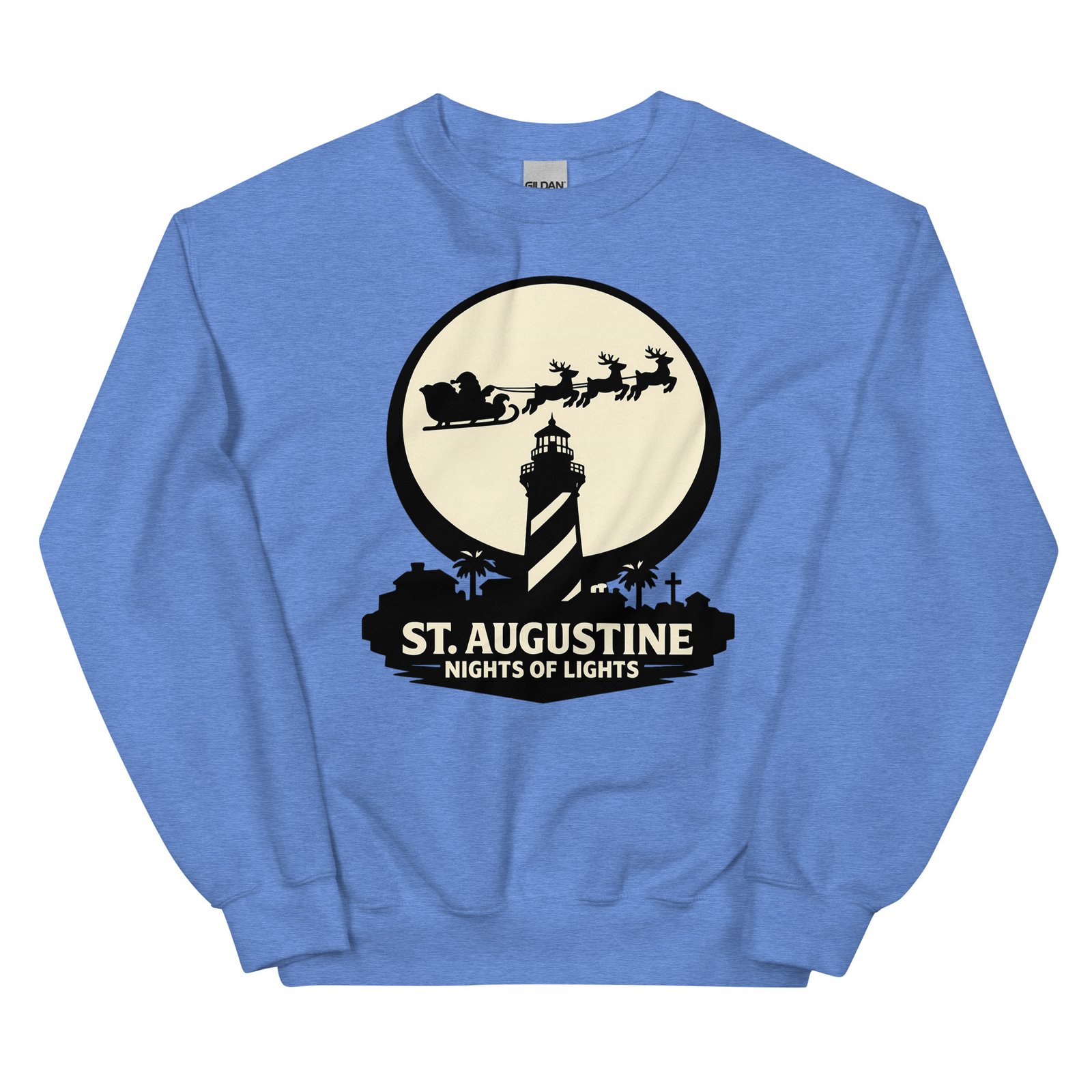 Lighthouse Santa Flying Unisex Sweatshirt - Image 16