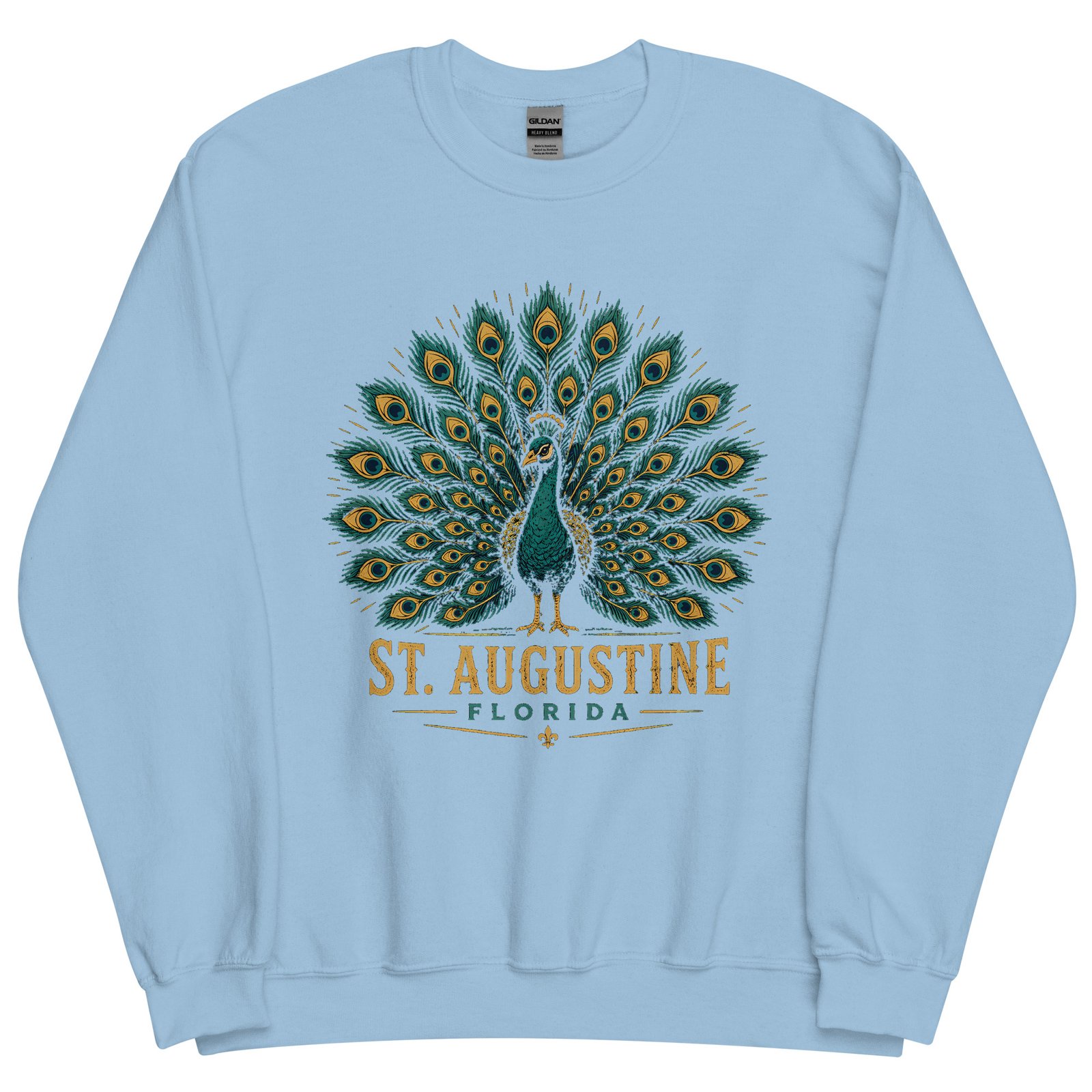 St. Augustine Peacock Unisex Sweatshirt - Image 2