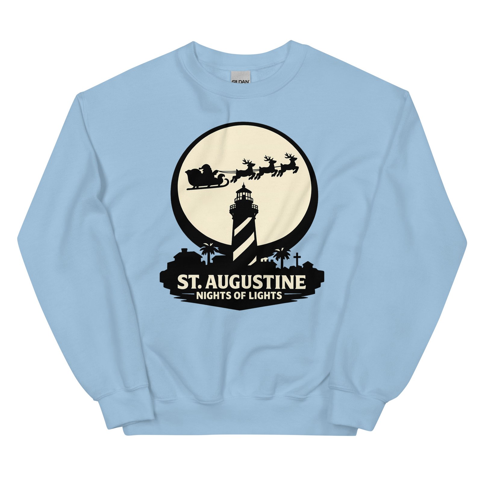 Lighthouse Santa Flying Unisex Sweatshirt - Image 19