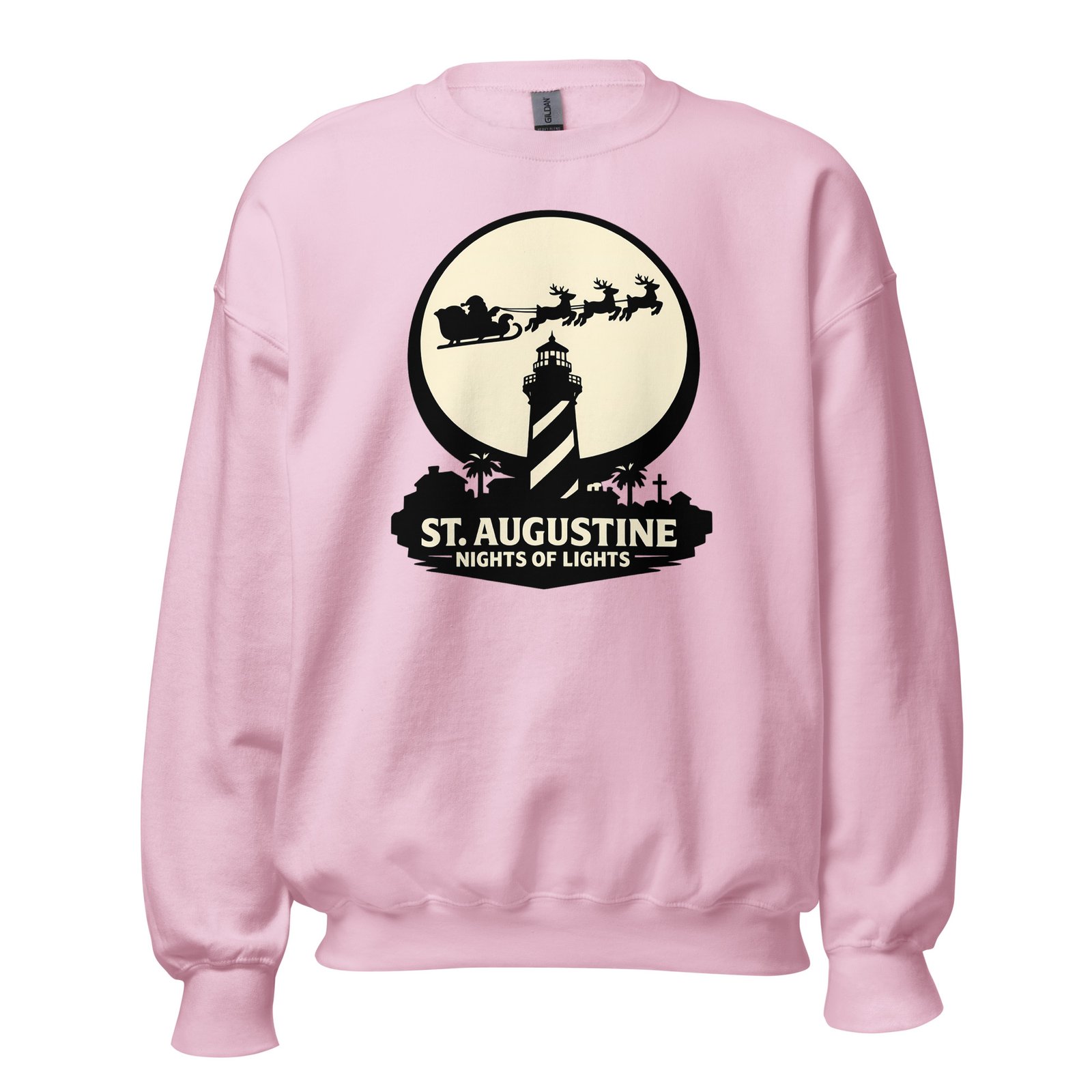 Lighthouse Santa Flying Unisex Sweatshirt - Image 10