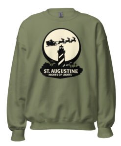Alternative view of Lighthouse Santa Flying Unisex Sweatshirt